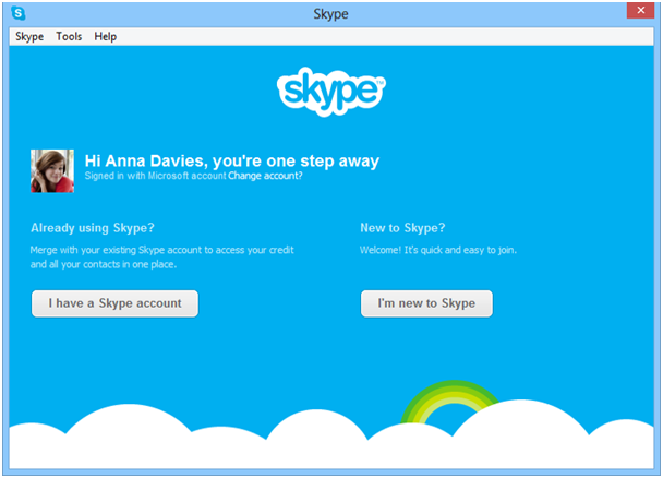 Skype - Anmeldung (Bild: Microsoft)